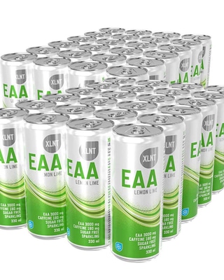 Ett 48-pack flak XLNT Sports EAA Lemon Lime energidryck