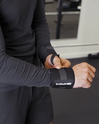Wrist Wraps High, Black/Grey