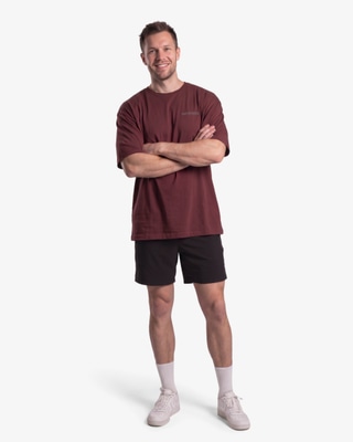 MM Sports Oversized Hardcore T-shirt, Burgundy