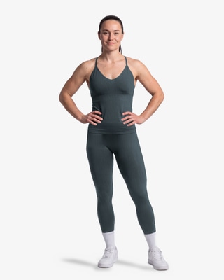 MM Sports Seamless Singlet, Dk Green