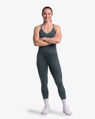 MM Sports Seamless Singlet, Dk Green