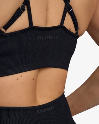 Seamless Sports Bra, Black