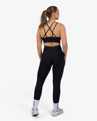Seamless Sports Bra, Black