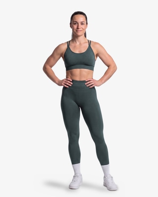 MM Sports Seamless Sports Bra, Dk Green
