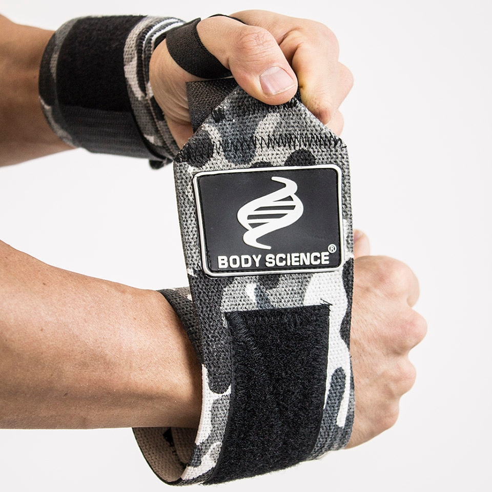 Body Science Super Strong Wrist Wraps, Camo MM Sports