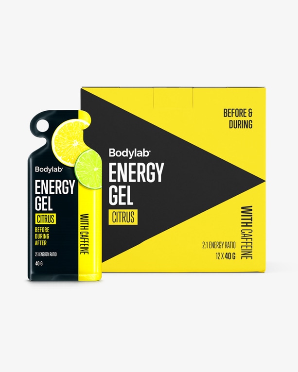 Energy Gel, Citrus (With Caffeine) - 12 st hel låda