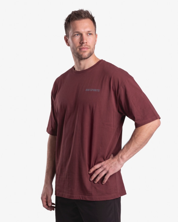 MM Sports Oversized Hardcore T-shirt, Burgundy