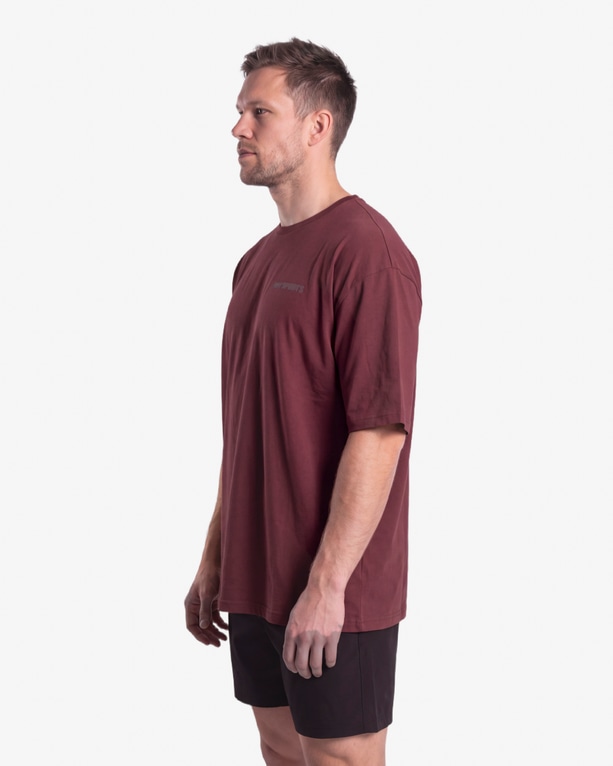 MM Sports Oversized Hardcore T-shirt, Burgundy