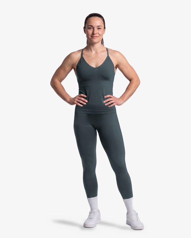 MM Sports Seamless Singlet, Dk Green