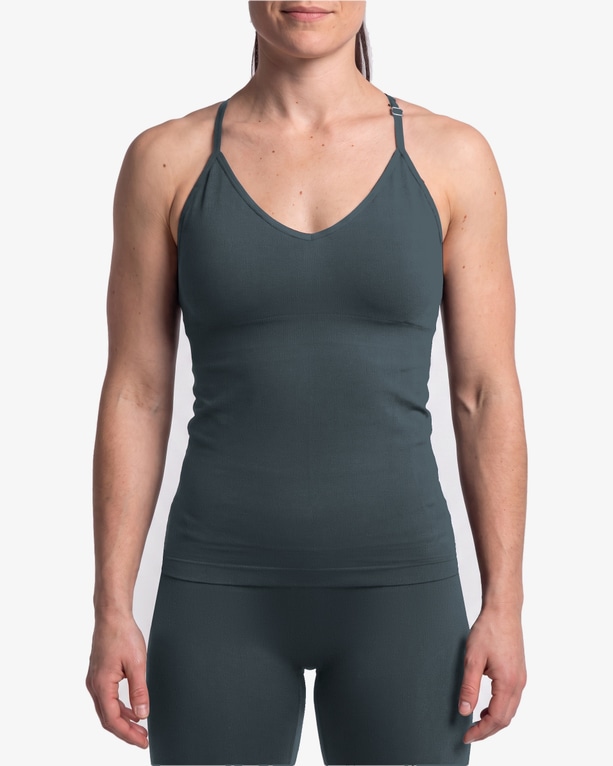 MM Sports Seamless Singlet, Dk Green