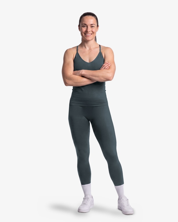 MM Sports Seamless Singlet, Dk Green