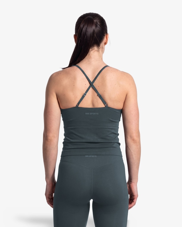 MM Sports Seamless Singlet, Dk Green