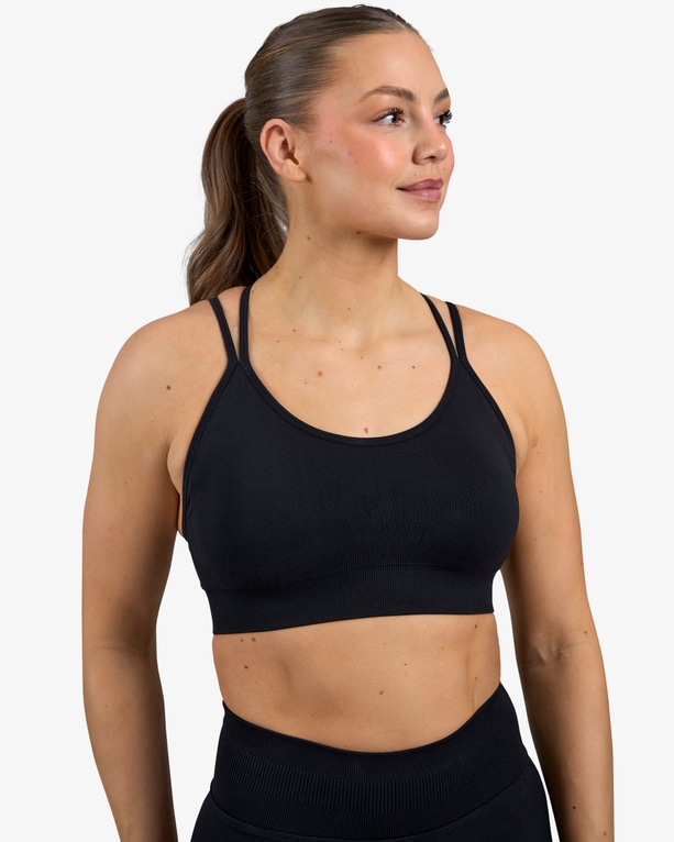 Seamless Sports Bra, Black