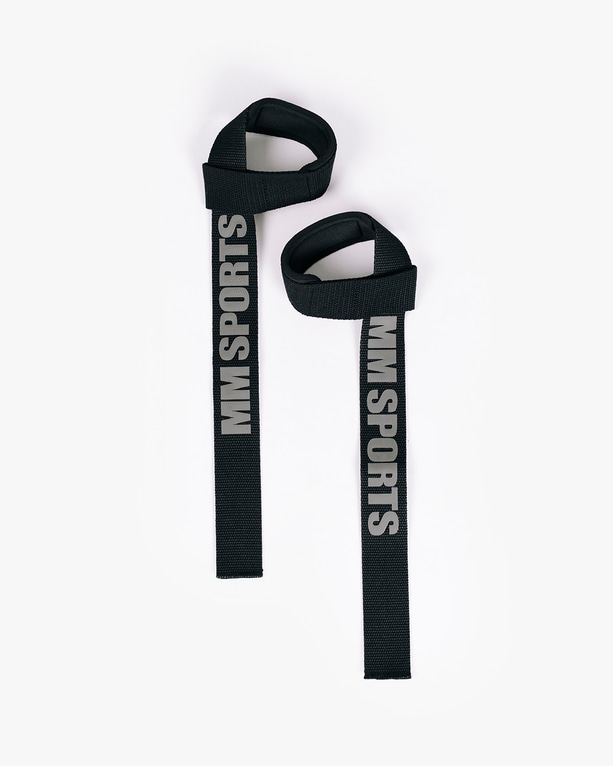 MM Sports Lifting Straps 3D Silicone, Black