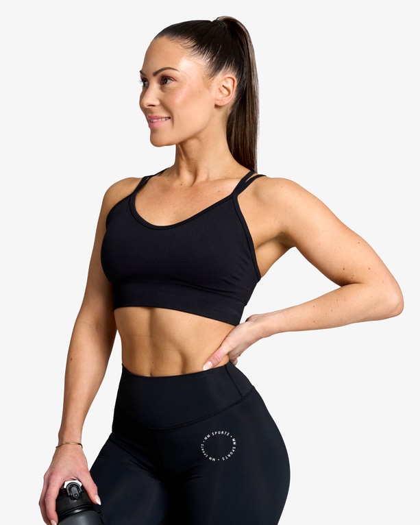MM Sports Seamless Sports Bra, Black