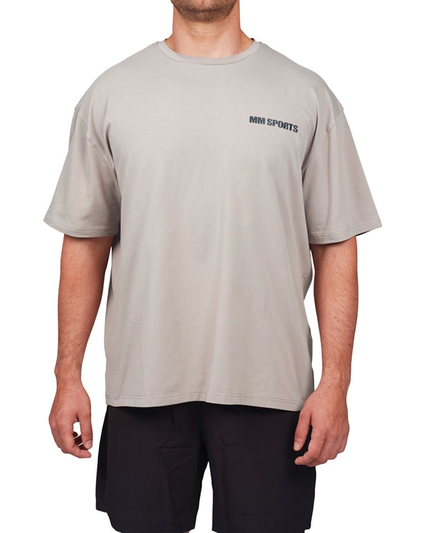 Oversized Hardcore tränings t-shirt greige
