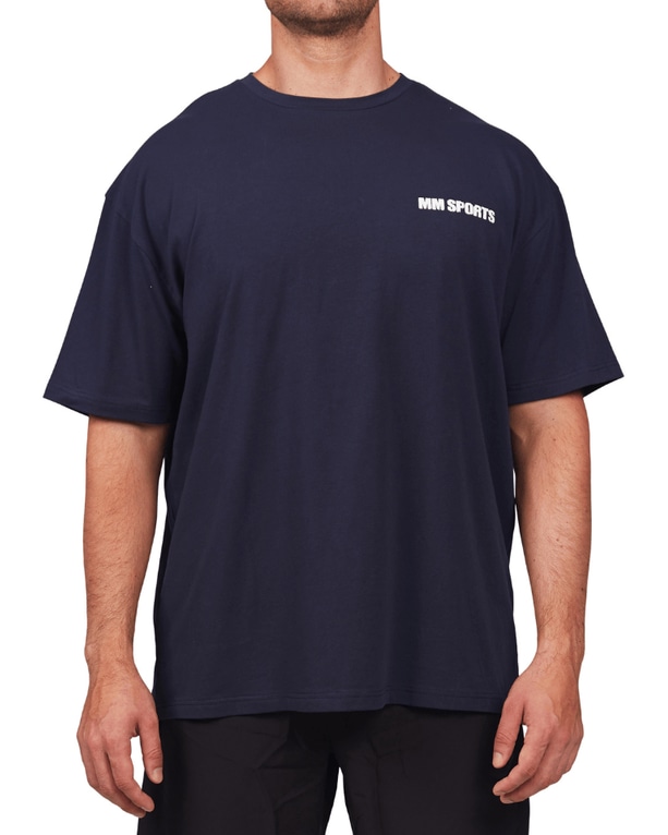 Oversized Hardcore tränings t-shirt blue