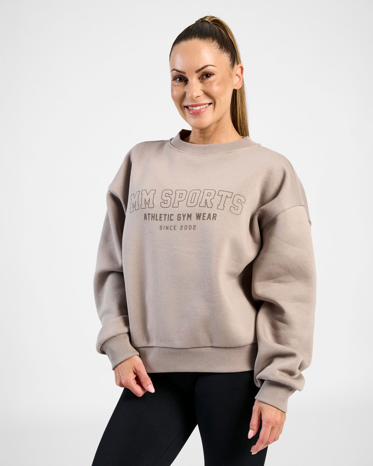 MM Sports Sweater Wmn Varsity - Taupe | MM Sports