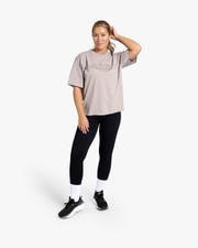 MM Sports Oversize T-shirt Wmn Varsity, Taupe